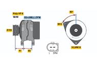 0124525057 BOSCH - Alternator PORSCHE CARRERA 3.6 02- /BOSCH/