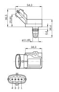 0261230105 BOSCH - Mapsensor FORD KUGA,MONDEO,VOLVO S40,V50