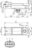 0281002996 BOSCH - Czujnik ciśnienia doładowania /BOSCH/