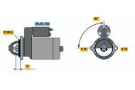 0986010030 BOSCH - Rozrusznik OPEL ASTRA F 91-01 