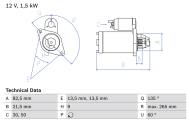 0986010840 BOSCH - Rozrusznik /BOSCH/