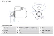 0986011270 BOSCH - Rozrusznik /BOSCH/