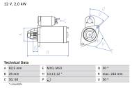 0986017260 BOSCH - Rozrusznik DB E-KLASA (211) 02-06,SPRINTER 95-