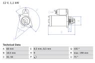 0986019870 BOSCH - Rozrusznik /BOSCH/