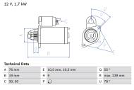 0986019960 BOSCH - Rozrusznik /BOSCH/