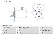 0986021820 BOSCH - Rozrusznik /BOSCH/