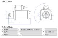 0986022760 BOSCH - Rozrusznik /BOSCH/