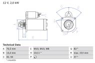 0986023530 BOSCH - Rozrusznik /BOSCH/