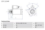 0986023580 BOSCH - Rozrusznik /BOSCH/