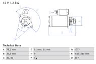 0986023730 BOSCH - Rozrusznik /BOSCH/