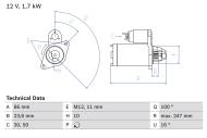 0986024030 BOSCH - Rozrusznik /BOSCH/