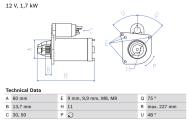 0986024060 BOSCH - Rozrusznik /BOSCH/