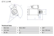 0986024070 BOSCH - Rozrusznik /BOSCH/