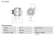 0986038781 BOSCH - Alternator /BOSCH/