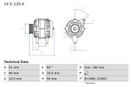 0986039250 BOSCH - Alternator /BOSCH/