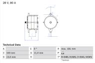 0986039260 BOSCH - Alternator VOLVO LKW 98- /BOSCH/ 