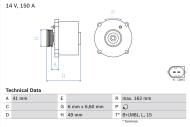 0986041750 BOSCH - Alternator BMW E39 540I 96- /BOSCH/