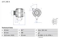 0986042660 BOSCH - Alternator /BOSCH/