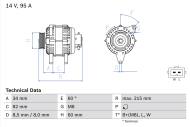 0986043141 BOSCH - Alternator /BOSCH/