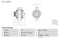 0986044010 BOSCH - Alternator /BOSCH/