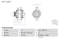 0986044020 BOSCH - Alternator /BOSCH/