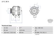 0986044701 BOSCH - Alternator /BOSCH/