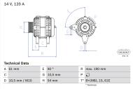 0986044841 BOSCH - Alternator /BOSCH/