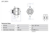 0986045701 BOSCH - Alternator /BOSCH/