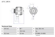 0986046190 BOSCH - Alternator /BOSCH/