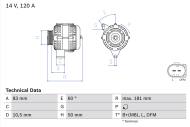 0986047540 BOSCH - Alternator DB ML350 99-04 /BOSCH/