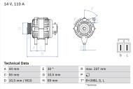 0986080640 BOSCH - Alternator 