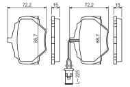 0986424267 BOSCH - Klocki ham.LAND ROVER 90-tył 2.5TDi 4X4 /BOSCH/