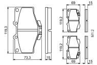 0986424268 BOSCH - Klocki ham.MITSUBISHI /BOSCH/