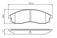 0986424340 BOSCH - Klocki ham.NISSAN MAXIMA 2.0,3.0 95-99 przód /BOSCH/