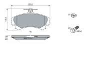 0986424371 BOSCH - Klocki ham.SMART FORFOUR 04- przód /BOSCH/