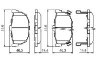 0986424418 BOSCH - Klocki ham.HYUNDAI LANTRA 1.5 12V -00 tył /BOSCH/