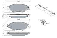 0986424455 BOSCH - Klocki ham.RENAULT KANGOO 1.9dCi 01- przód /BOSCH/