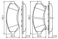 0986424466 BOSCH - Klocki ham.OPEL SINTRA 2.2-3.0 -99 przód/BOSCH/