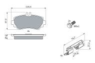 0986424469 BOSCH - Klocki ham.DB A-KLASA W168 przód 97- /BOSCH/