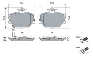 0986424471 BOSCH - Klocki ham.DB SMART 98- przód /BOSCH/