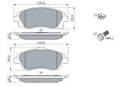 0986424527 BOSCH - Klocki ham.OPEL CORSA C,COMBO 1.0-1.7DTI00- przód /BOSCH/