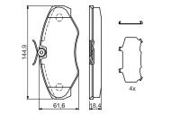 0986424531 BOSCH - Klocki ham.RENAULT ESPACE III 2.2DCI-3.0/V6 -02,AVANTIME 2.0-2.2DCI -03 /BOSCH/