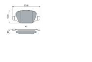 0986424553 BOSCH - Klocki ham.LANCIA LYBRA,ALFA ROMEO tył /BOSCH/