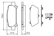 0986424650 BOSCH - Klocki ham.SUBARU FORESTER 2.0-2.5 97- tył /BOSCH/