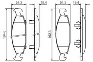 0986424666 BOSCH - Klocki ham.JEEP CHEROKEE II 2.5i-4.0 98-przód /BOSCH/