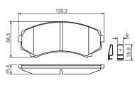 0986424709 BOSCH - Klocki ham.MITSUBISHI PAJERO,GRANDIS 2.5TD,3.2 DI-D 90- przód /BOSCH/