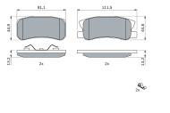 0986424717 BOSCH - Klocki ham.MITSUBISHI PAJERO,GRANDIS 2.5TD,3.2 DI-D 90- tył /BOSCH/