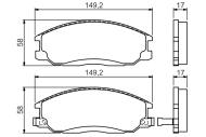 0986424729 BOSCH - Klocki ham.HYUNDAI SANTA FE 01-,GX 98- rzód /BOSCH/