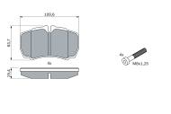 0986424750 BOSCH - Klocki ham.IVECO DAILY II 99- tył /BOSCH