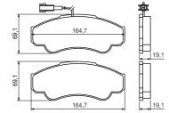 0986424769 BOSCH - Klocki ham.CITROEN JUMPER 2.8HDI 00- /BOSCH/